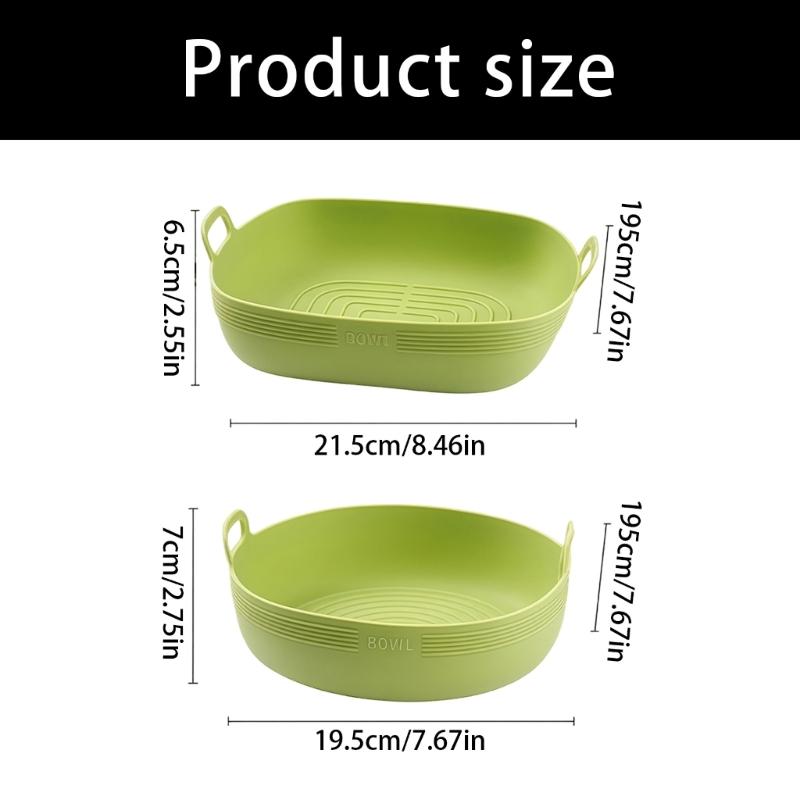 Durable Silicone Cooking Bowl For Air Fryers Ovens And Microwaves Nonstick Fronts Ensures Hassle Releases Cleaning