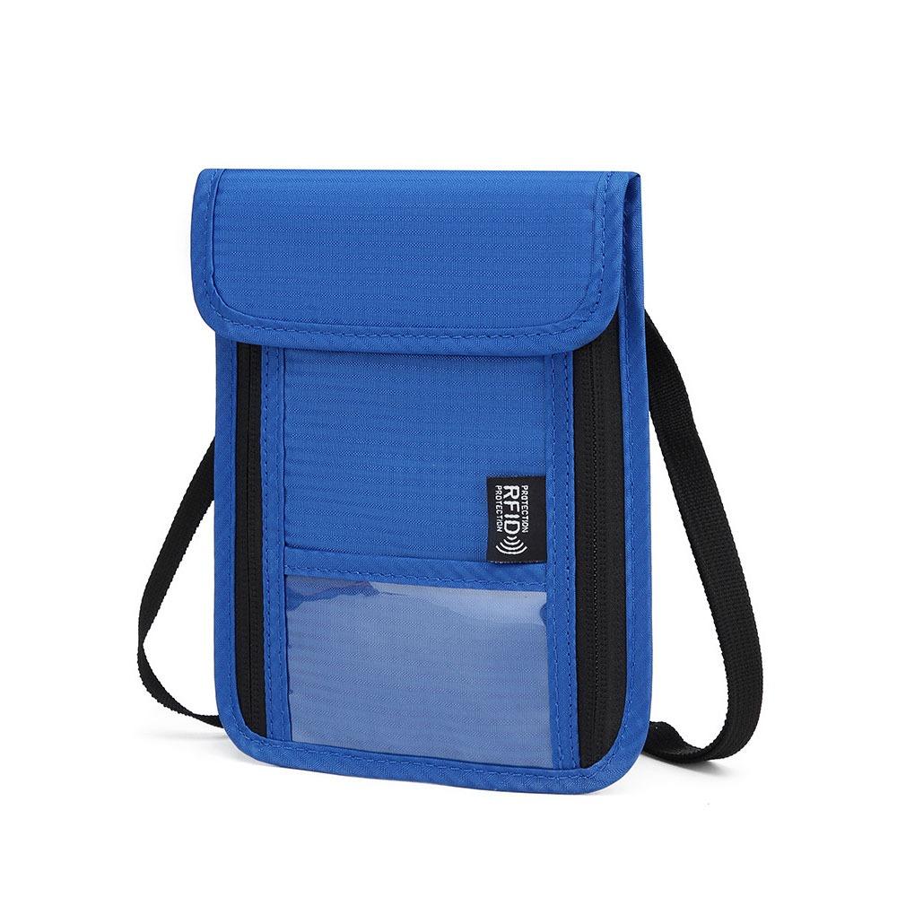 Anti-Tracking RFID Blocking Passport Holder Anti-Theft Passport Document Bag Neck Wallet  ID Card