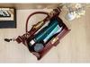 Borsa da Donna Black Angel in Vera Pelle, Grande Capacità, Tracolla Bicolore, Cerniere in Ferro, Vacchetta di Primo Strato