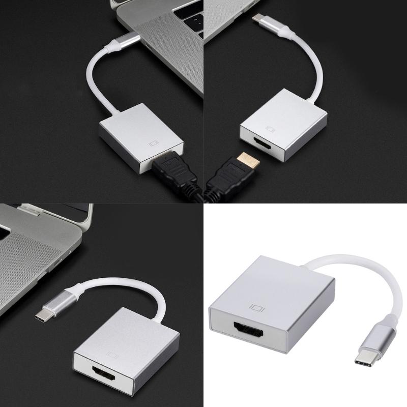 Aluminum USB C To Hdmis Converters Adapter Supports 4K Output for Smartphone Tablets Laptop To TV Monitors Connection