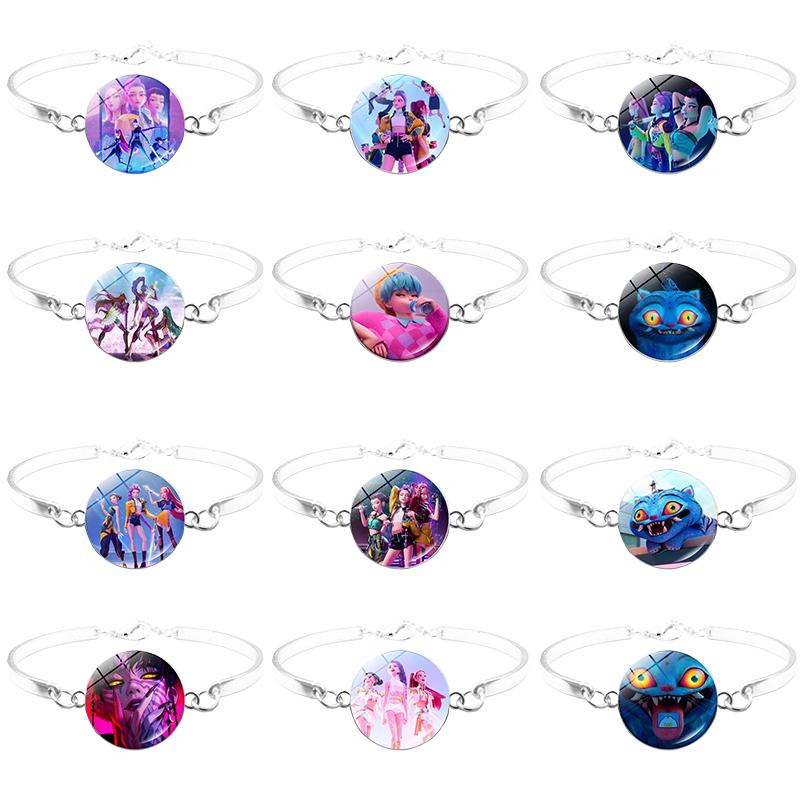 Exclusivo K-Pop Caçadores de Demônios Moda Anime Desenho Animado Pulseira Para Mulheres Acessórios de Joalheria