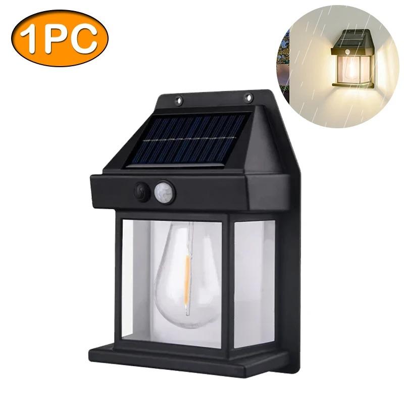 Solar Wall Lights Outdoor Tungsten Waterproof Wireless Motion Sensor Security Lamps Dusk To Dawn Lighting for Garden 1~8PCS