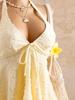 Summer 2026 Women's V-neck Halter Bikini with Ruffle Cover-up