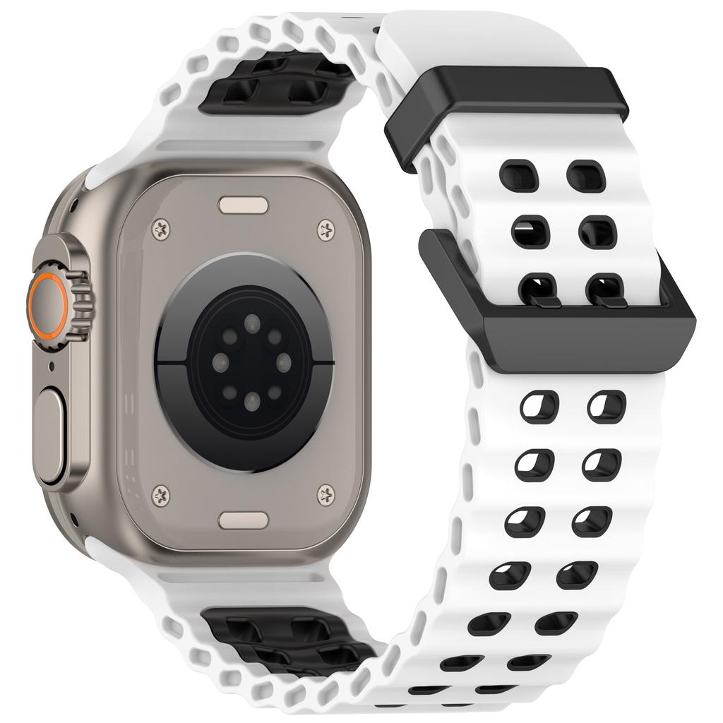 Ocean Silicone+Metal Buckle Strap For Apple Watch Band Ultra 3/2 49mm Sport Bracelet iWatch 11 10 9 8 7 6 SE 46mm 45mm 44mm Belt