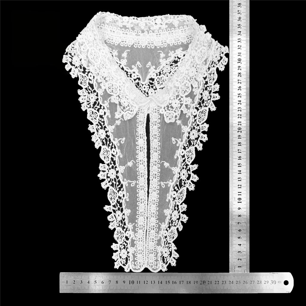 1pcs/lot Water-soluble Pure Cotton Mesh Embroidery Collar Flower; Finished Shirt Lace Embroidery Collar; Mesh Lining Material.