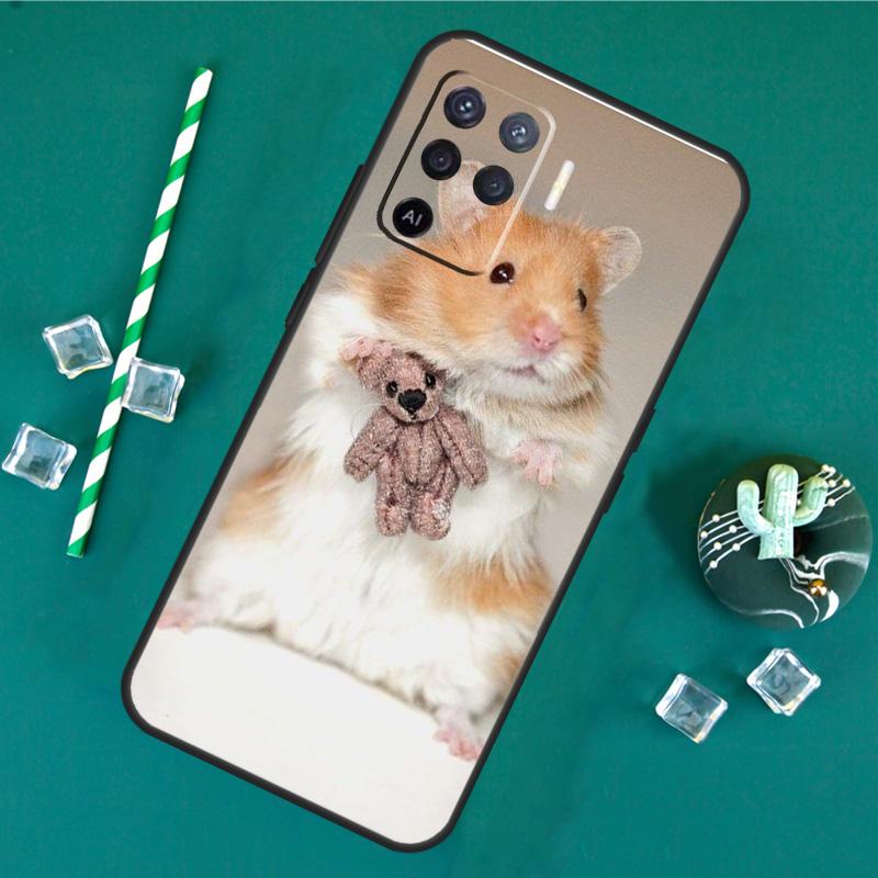 

Cute Adorable Hamster Case For Oppo A80 A40 A60 A16 A76 A96 A91 A15 A17 A74 A94 A54 A57S A18 A38 A58 A78 A98 Cover OPPO A54s