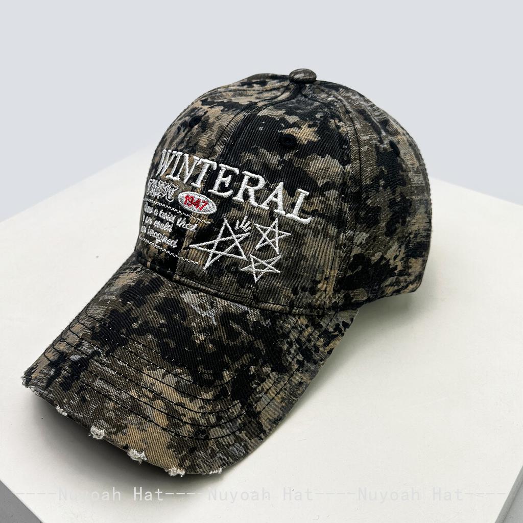Baseball Stitching Stitched Embroidered Alphabet Star Flowers Camouflage Women  Men Her Him For Fresh Caps Peaked Hats Sunshade Ins Versatile