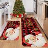 VIKAMA Santa Claus Kitchen Floor Mat - Soft and Slip-resistant Laundry Room Carpet Entrance Welcome Floor Mat Home Decoration