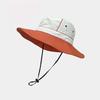 Portable Summer Alpine Hat Windproof Rope Women Hiking Cap Foldable Bucket Cap  Spring