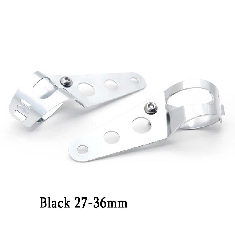 Motorcycle Headlight Mount Bracket Fork Ear Chopper Headlamp Holder Clamp Adjustable Motor 27-36mm 38-48mm Universal