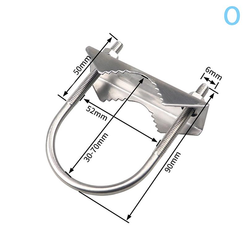 

M6 U Bolts Mounting Hardware Heavy Duty Anti-Rust Mast To Mast Clamp V Jaw Block Mount Bracket Kit For Outside Home Antenna