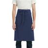 Simple Apron for Men and Women, Solid Color, Waist-Waist Wrap, Unisex, for Chefs and Servers, Restaurant and Coffee Shop Use (Navy), One Size Fits All