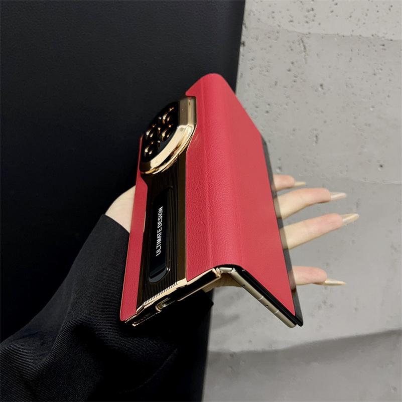 Funda Protectora Inteligente Oficial con Marco Galvanizado Para Huawei Mate X7 mate X6 X5 X3 Soporte Plegable Cubierta abatible