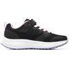 Skechers Girls Lace-Up Comfortable Simple Shock Absorbing Durable Low-Top Running Shoes Kids sneakers Black Purple 302409L-BKMT