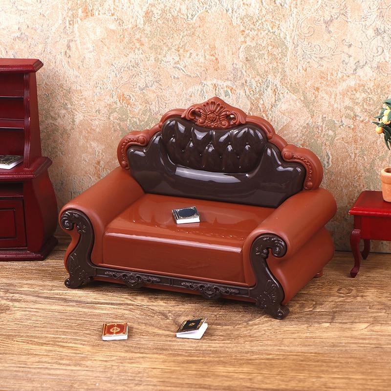 1:12 Dollhouse Miniature European Style Sofa Model Sofa Chair Furniture Decor Toy Doll House Accessories
