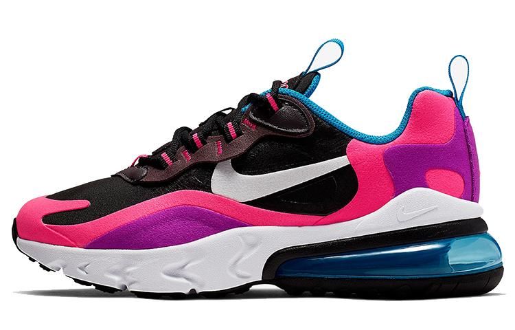 Nike Air Max 270 React Black Hyper Pink Vivid Purple GS BQ0101-001 38.5