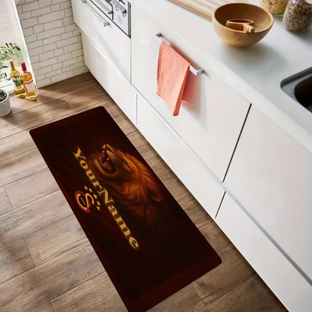 Galatasaray1 Customize Your Name Kitchen Floor Mat Nonslip Carpet Doormat Suitable For Living Room Kitchen And Bathroom Home Decor