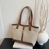 Commuter fashion hand carry women's bag autumn and winter new versatile largecapacity shoulder bag splicing temperament tote bag