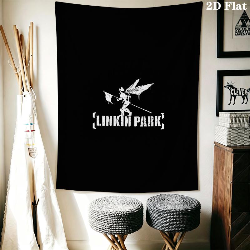 Linkin Park Wall Tapestry Aesthetic Wall Hanging Printed Fabric Blanket Decorative Tapestries for Bedroom Living Room Home Decor