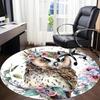 1pc Floral Owl Decor Chair Carpet for Office, Non-slip, Soft and Durable Office Rug for  Decoration, Perfect for Office yy251229167