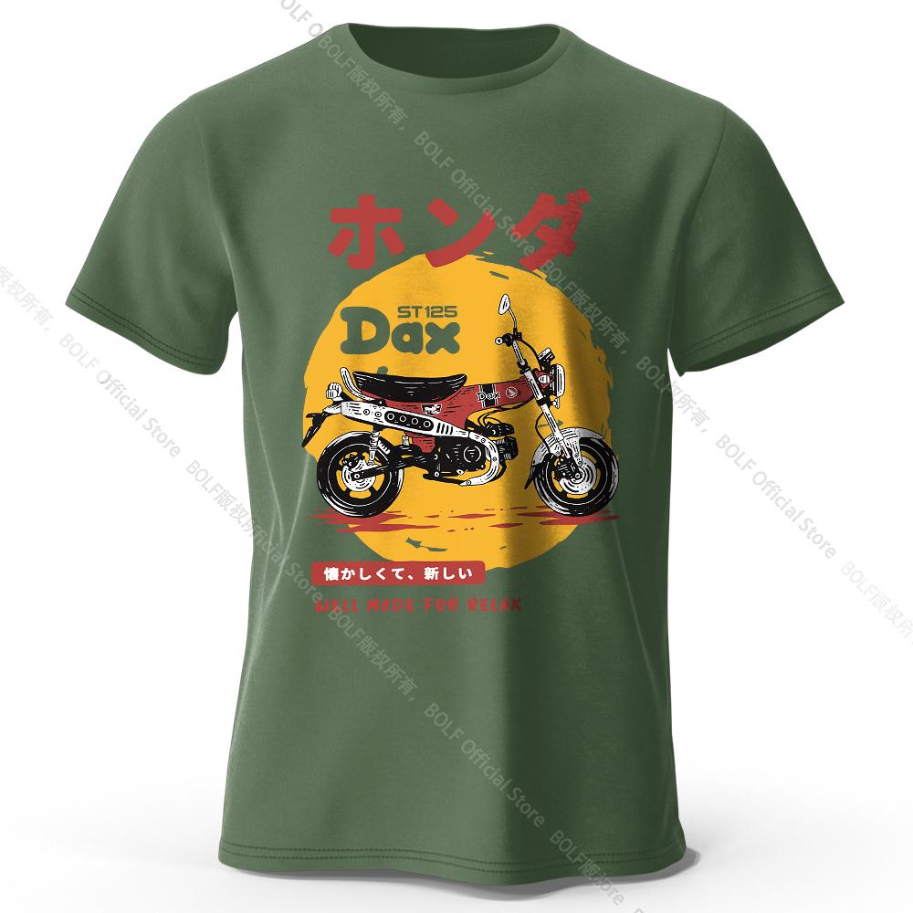 Retro Bike Art T-Shirt 100% Premium Cotton Slim Fit Hand Painted Motorcycle Graphic Tee forRiding Summer Personality Enthusiasts