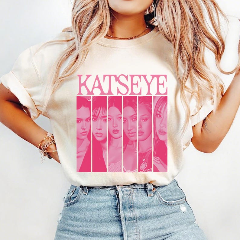 2026 Футболка Katseye Girls, Футболка для участниц Katseye, Мерч Katseye, Kpop футболка Katseye, Тур Beautiful Chaos, Подарок фанату Kpop айдола, Kpop футболка на день рождения 4XL
