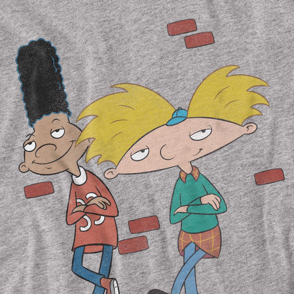 Hey Arnold! Unisex Adult Leaning Arnold & Gerald T-Shirt