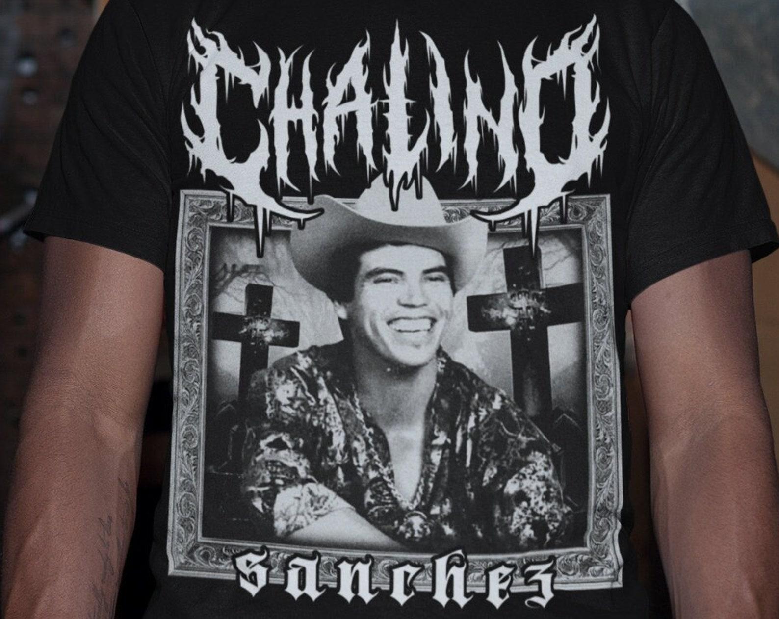 Chalino Sanchez Dark Metal Lettering Unisex T-Shirt | Chalino Shirt | Chalino Sanchez Fan Gift | Mexican Artist Shirt | El Rey del Corrido 4XL