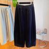 Premium Velvet Wide-Leg Cropped Pants for Women - Autumn/Winter 2026 New, Loose, Versatile, and Trendy