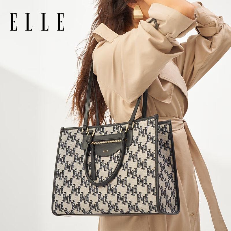 ELLE Women s Vintage Monogram Large Tote