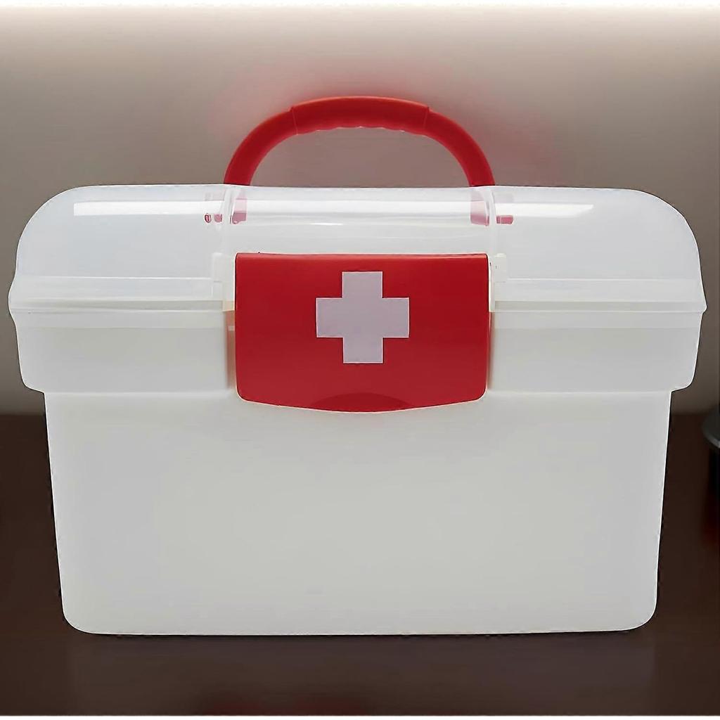Medication Box | Portable Medicine Organizer with Removable Compartment and Locking Lid for Home, Car, Dorm, Camping Supplies