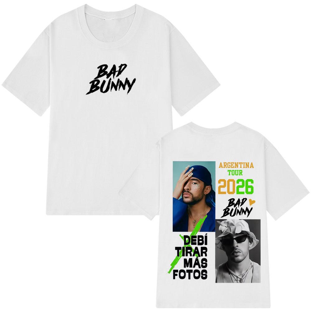 Summer Bad Bunny Fun Tshirt Harajuku Casual Men Women Luxury High Quality Round Neck Tshirt Y2K Street Wear Tshirt