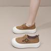 Fashion Round Toe Slip On Shoes for Women Casual Trends 2025 Vulcanized Shoe Original 39 Korean Designer Luxury Deals New Woman Footwear