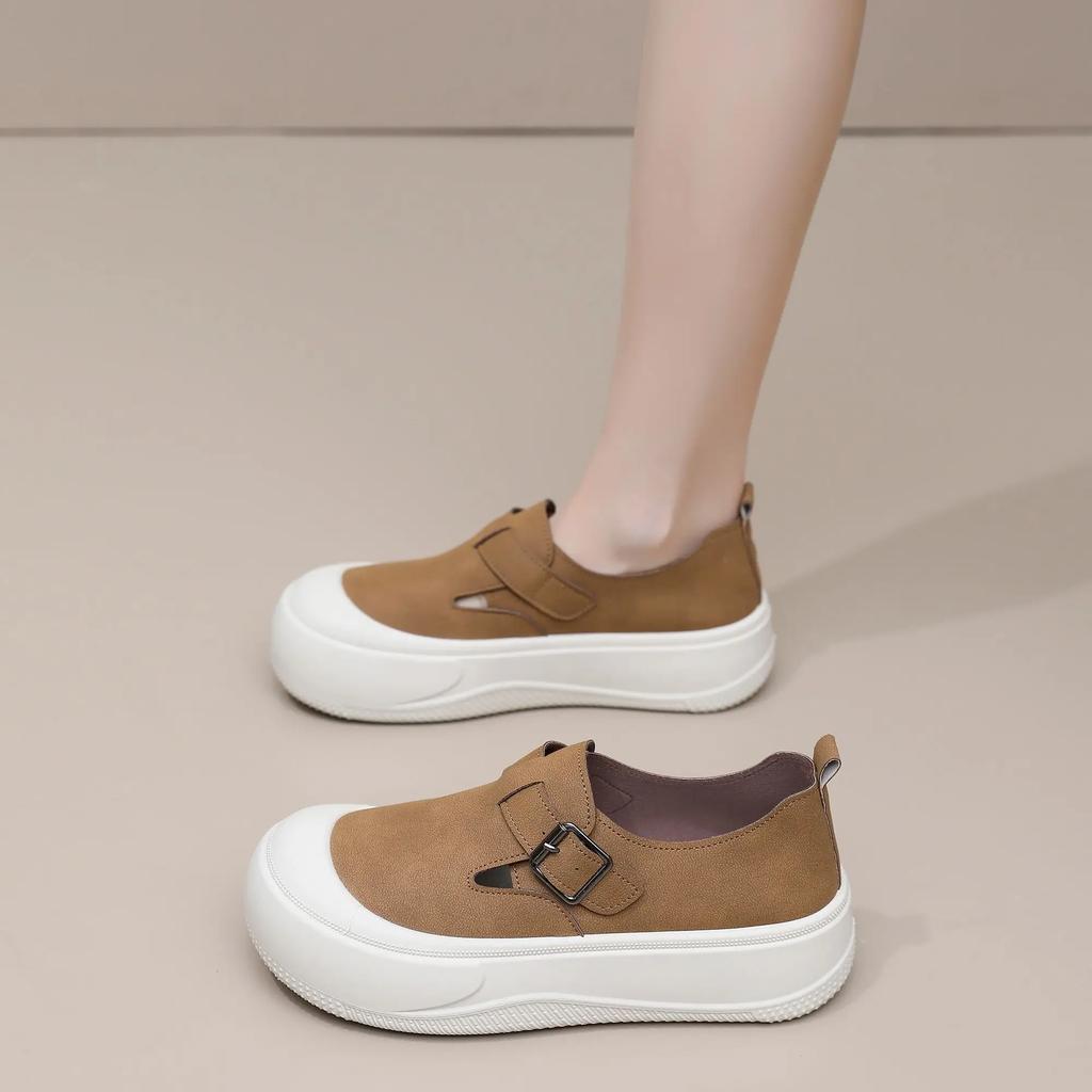 Fashion Round Toe Slip On Shoes for Women Casual Trends 2025 Vulcanized Shoe Original 39 Korean Designer Luxury Deals New Woman Footwear