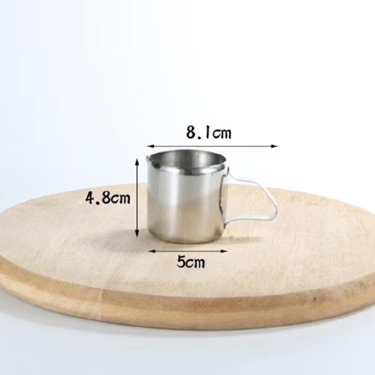 Mjölkskummare kopp i rostfritt stål Bärbar espressokopp i rostfritt stål Mjölkskumningskanna för Latte Art hemma