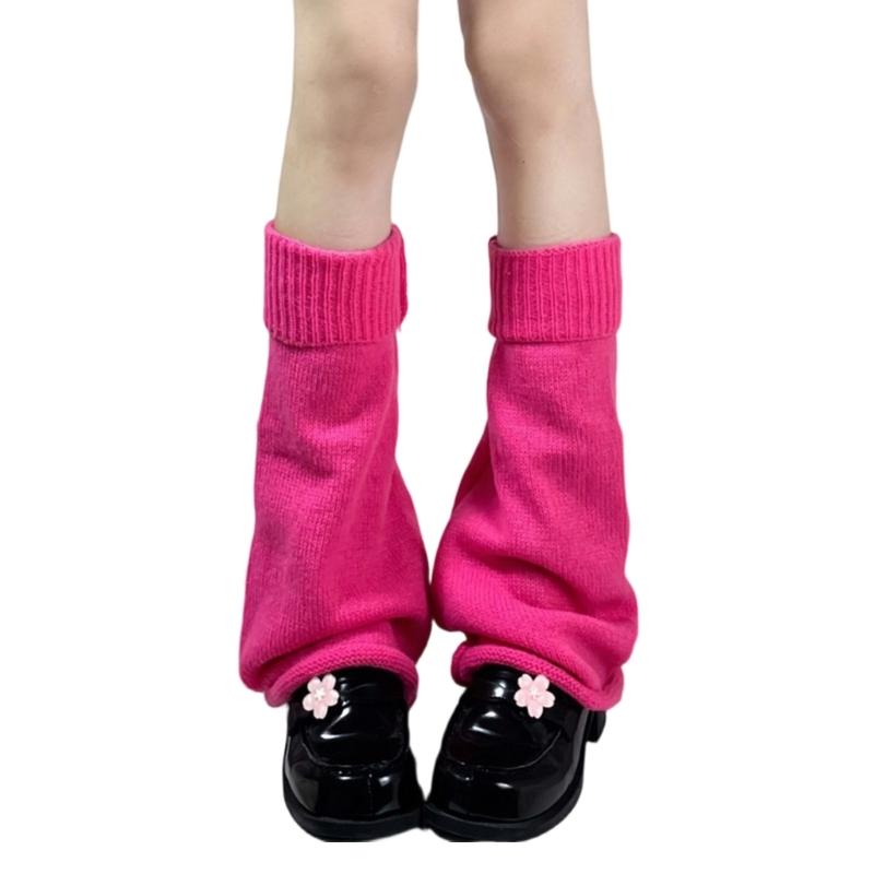 Thermal Flared Leg Warmer Acrylic Knit Winter Leg Sleeves Comfortable Accessory For Adults Kids