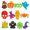 6Pcs Halloween Wooden Crafts Spider Pumpkin Ornament For Halloween Home Party Hanging Decorations Kids DIY Painting Gifts