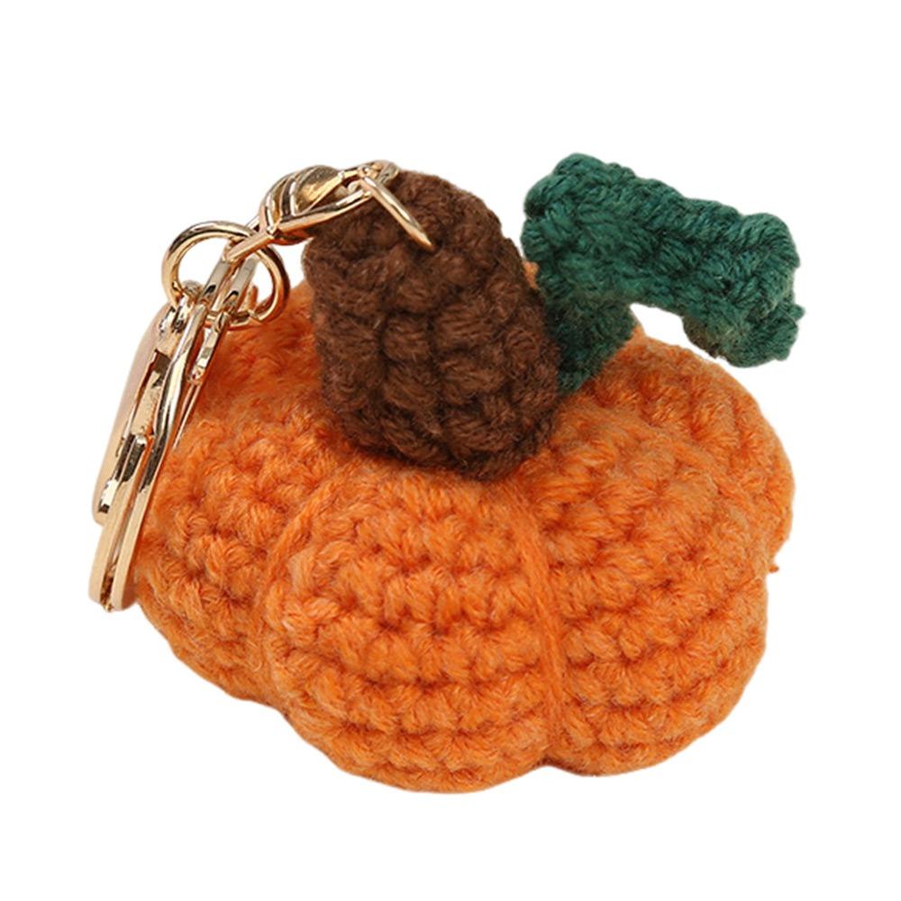 Cartoon Design Crochet Keychain Three-Dimensional Wool Crocheted Handmade Keychain Hand Woven Diy Animal Keychain Women Girls