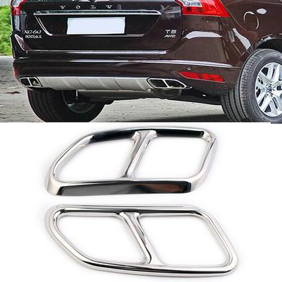 For Volvo XC60 2014-2017 Car Styling Rline Tail Throat Exhaust Pipe Tail Pipe Exhaust Pipe Cover Muffler Tip Auto