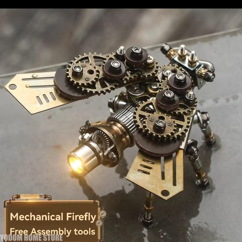 Insetto Meccanico Ferro Metallo Fai da Te Cyberpunk Modello di Assemblaggio 3D Puzzle Ornamenti, Regali di Compleanno per Bambini Adulti