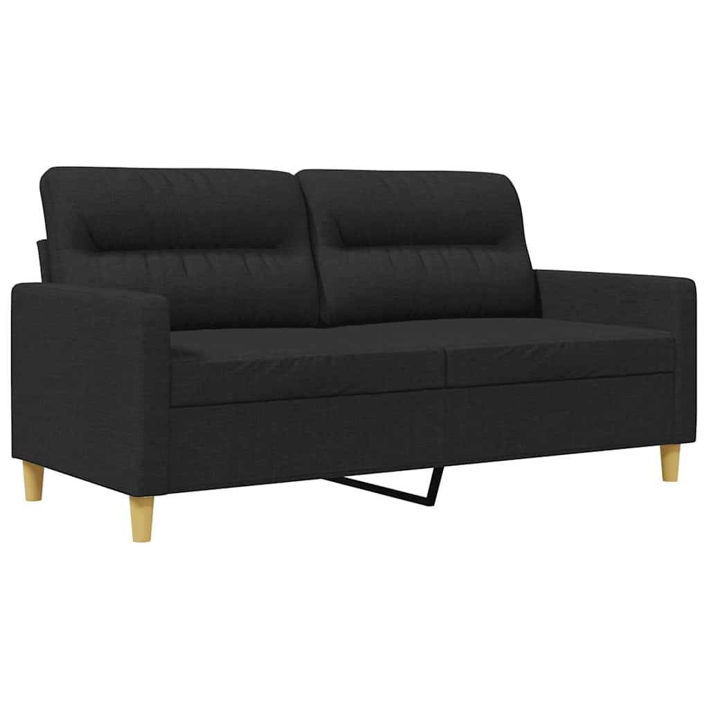 Vidaxl 2-Seater Sofa, Black, 140 Cm, Upholstered In Fabric