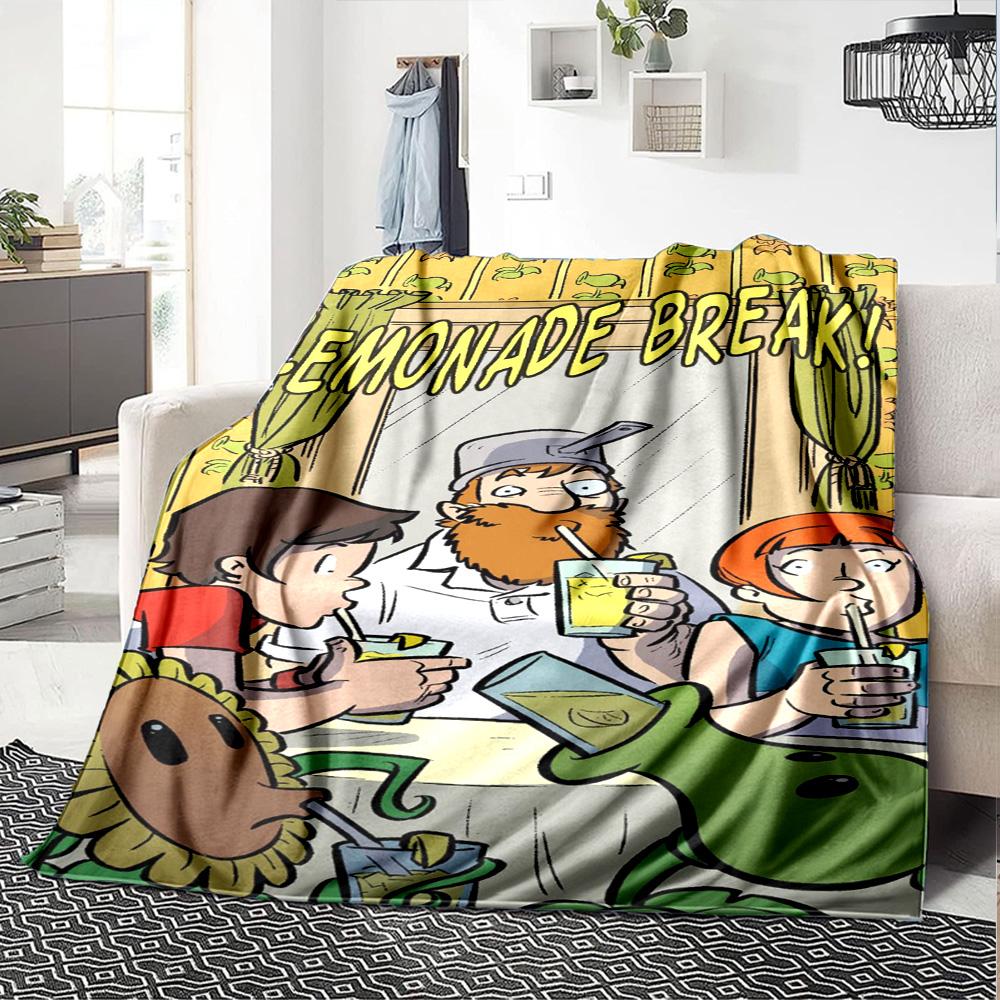 Plants Vs. Zombies Blanket Durable Comfort Perfect for Bedding Bed Chair for All Seasons Warmthful Decor Unique Gift for Family and Friends Camping