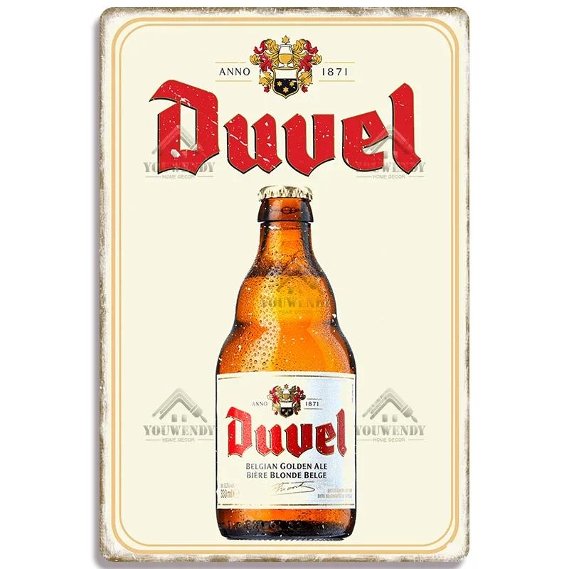 Metal Tin Sign Poster for Pub Bar Man Cave Club Wall Decoration Vintage Belgium Beer Brand Decorative Plaque Xcm