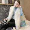 2 autumn and winter new fur vest women's medium and long imitation fox hair slim-fit fur vest fashion coat