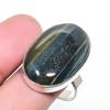 Natural Black Tiger Eye Gemstone 925 Sterling Silver Jewelry Ring Size 9 AR-16969