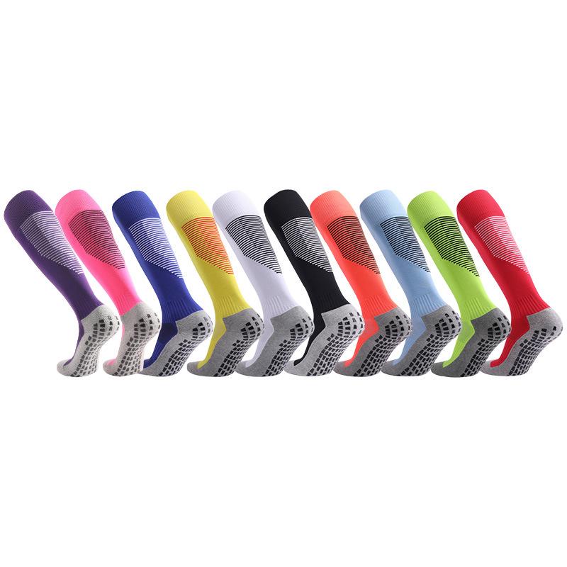 Professionelle Kinder-Overknee-Fußballsocken, Herren-/Damen-Frotteesohle, Reine Baumwolle, Modischer Sportstil.