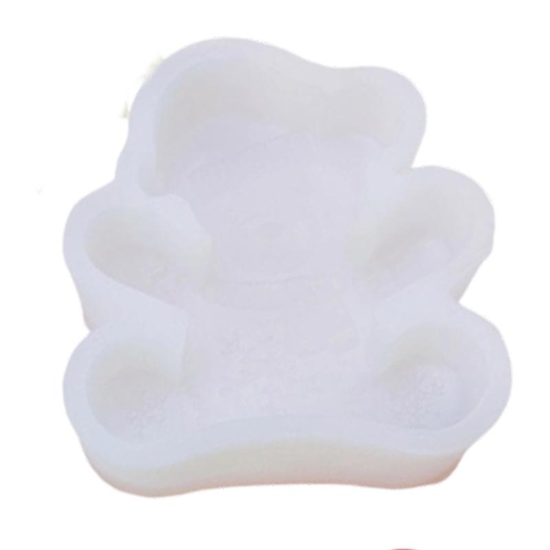 Santa Bear Shaped Silicone Mold Food Grade Materials For Baking Soap Making Candy Crafts Holiday Party Essential