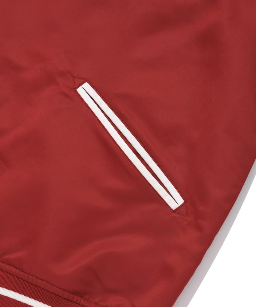 Covernat C Logo Varsity Jacket Deep Red
