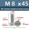 Yigu 304 Stainless Steel Slotted Pan Head Screws M1.6-M10
