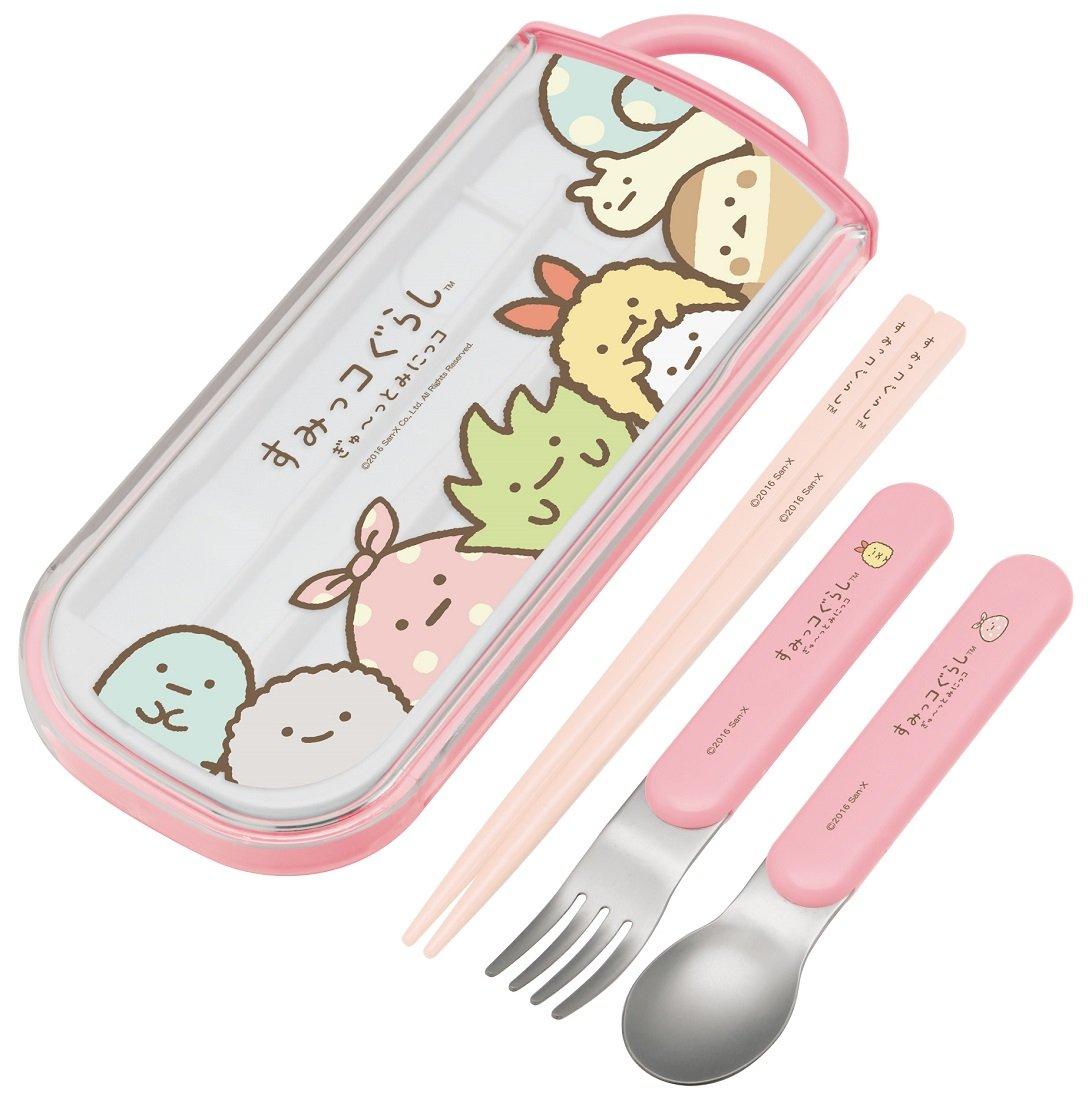 

Skater Trio Sliding and Fork Sumikkogurashi Made in TCS1AM Set, Chopsticks, Spoon, Set, Mini-Pack, San-X, Japan,